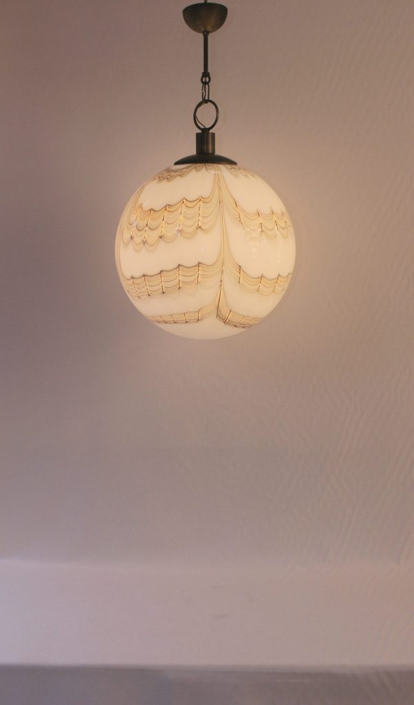 Globe marbrure crème et ocre - Image 6