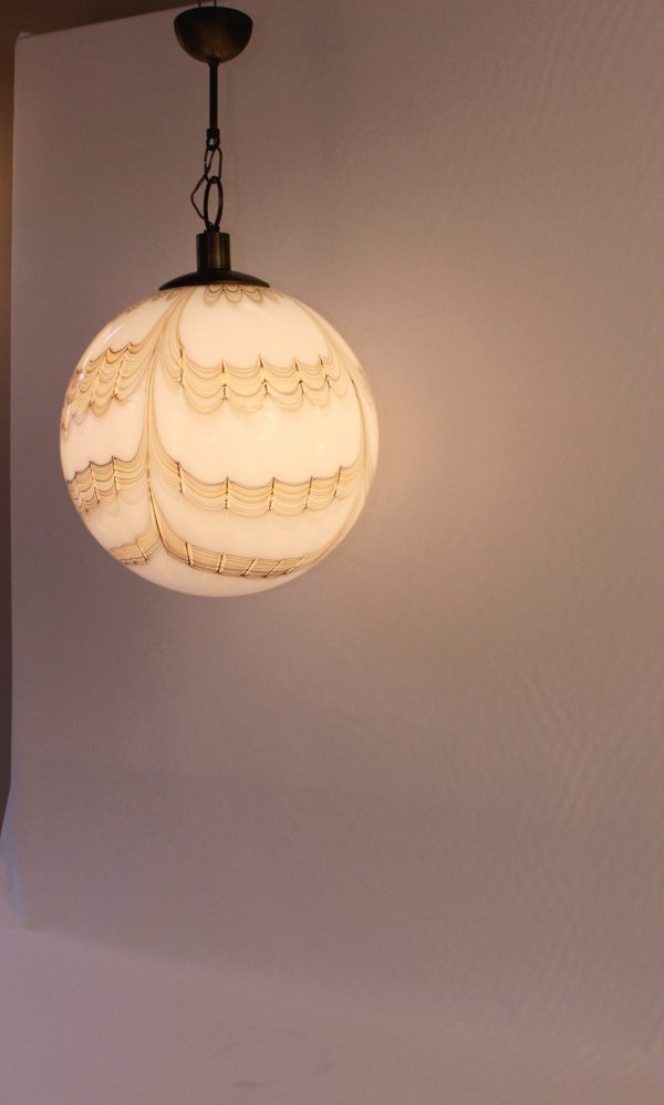 Globe marbrure crème et ocre - Image 3
