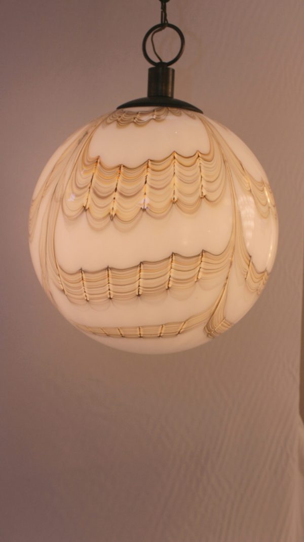 Globe marbrure crème et ocre - Image 8