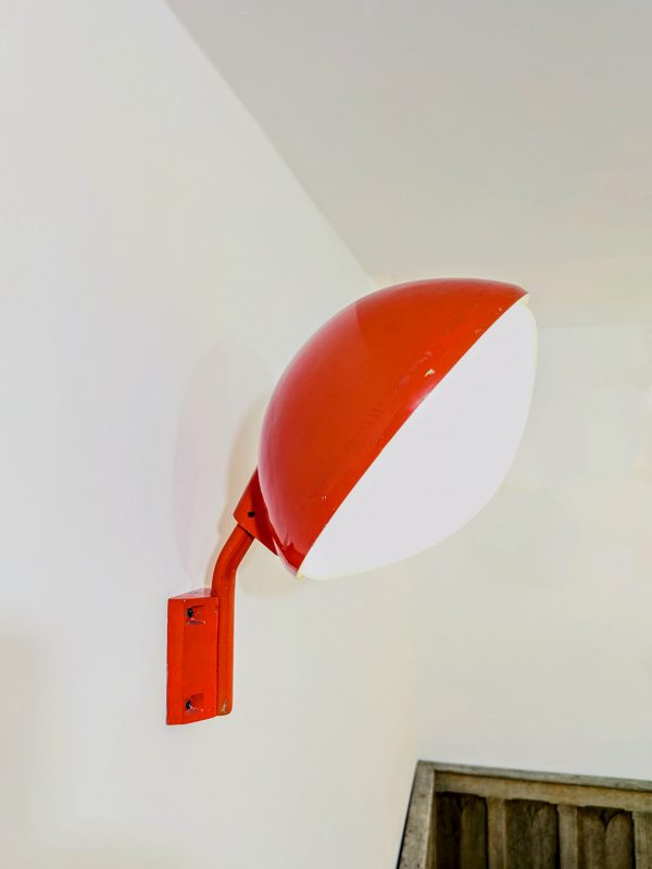 Candle vs Fontana Arte, Murano, Red outside wall light, Italy, 1980 - Image 2