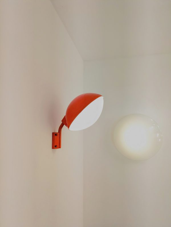 Candle vs Fontana Arte, Murano, Red outside wall light, Italy, 1980 - Image 3