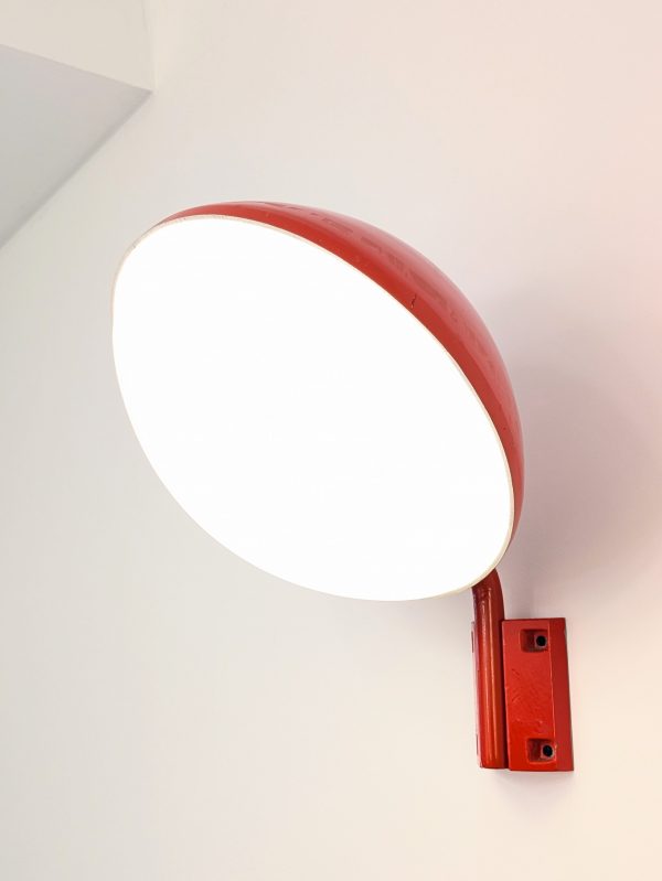 Candle vs Fontana Arte, Murano, Red outside wall light, Italy, 1980 - Image 4