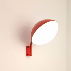 Candle vs Fontana Arte, Murano, Red outside wall light, Italy, 1980