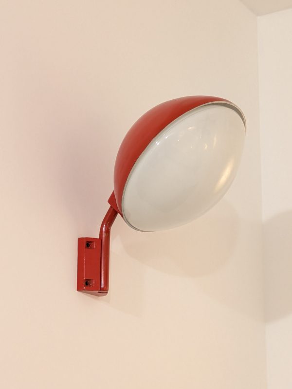 Candle vs Fontana Arte, Murano, Red outside wall light, Italy, 1980 - Image 9