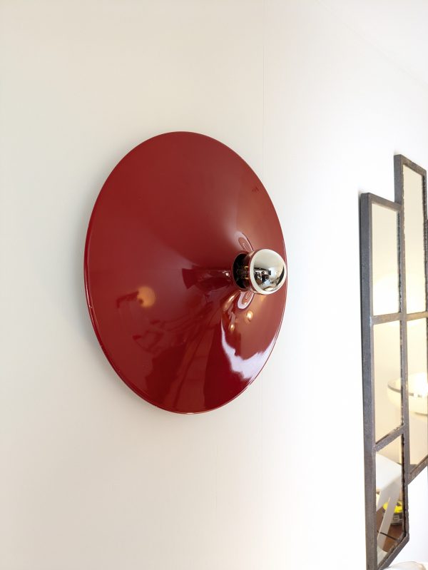 Disco Stilnovo Red Wall light Gianluigi Gorgoni Italy, 1970 - Image 7