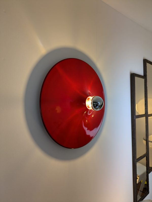 Disco Stilnovo Red Wall light Gianluigi Gorgoni Italy, 1970 - Image 3