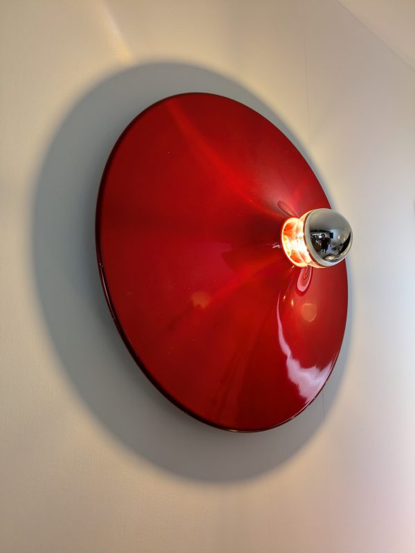 Disco Stilnovo Red Wall light Gianluigi Gorgoni Italy, 1970 - Image 4