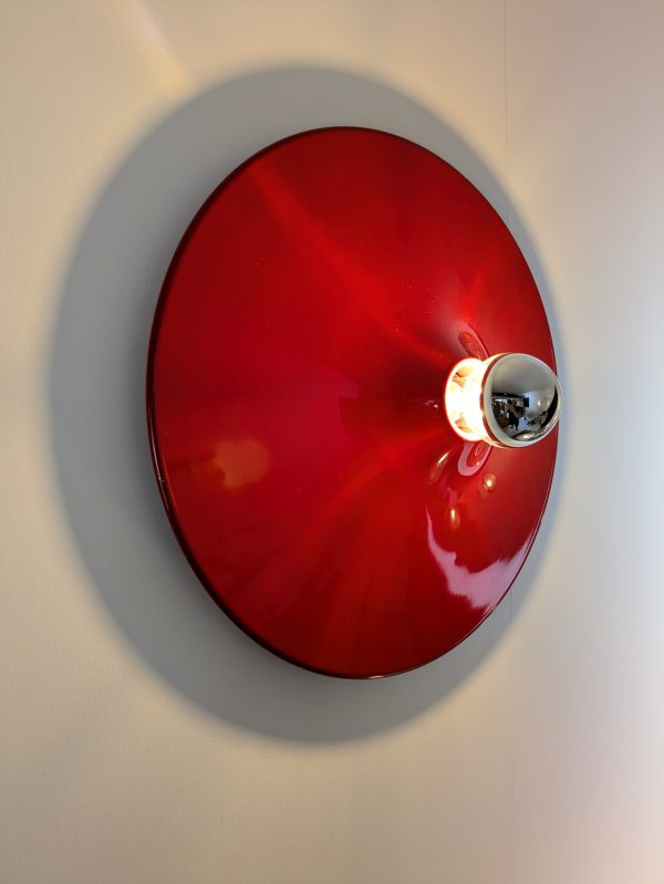 Disco Stilnovo Red Wall light Gianluigi Gorgoni Italy, 1970