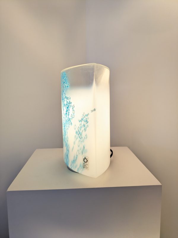 Pair of Blue Idra table lamps, Rosanna Toso, Leucos, Murano blown glass, Italy, 1982 - Image 2
