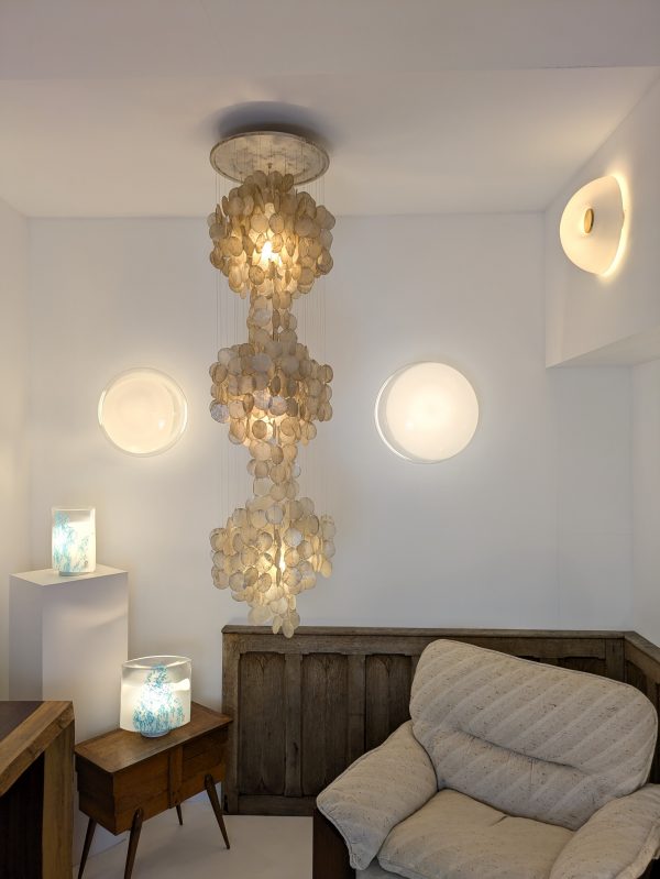 Pair of Blue Idra table lamps, Rosanna Toso, Leucos, Murano blown glass, Italy, 1982 - Image 9